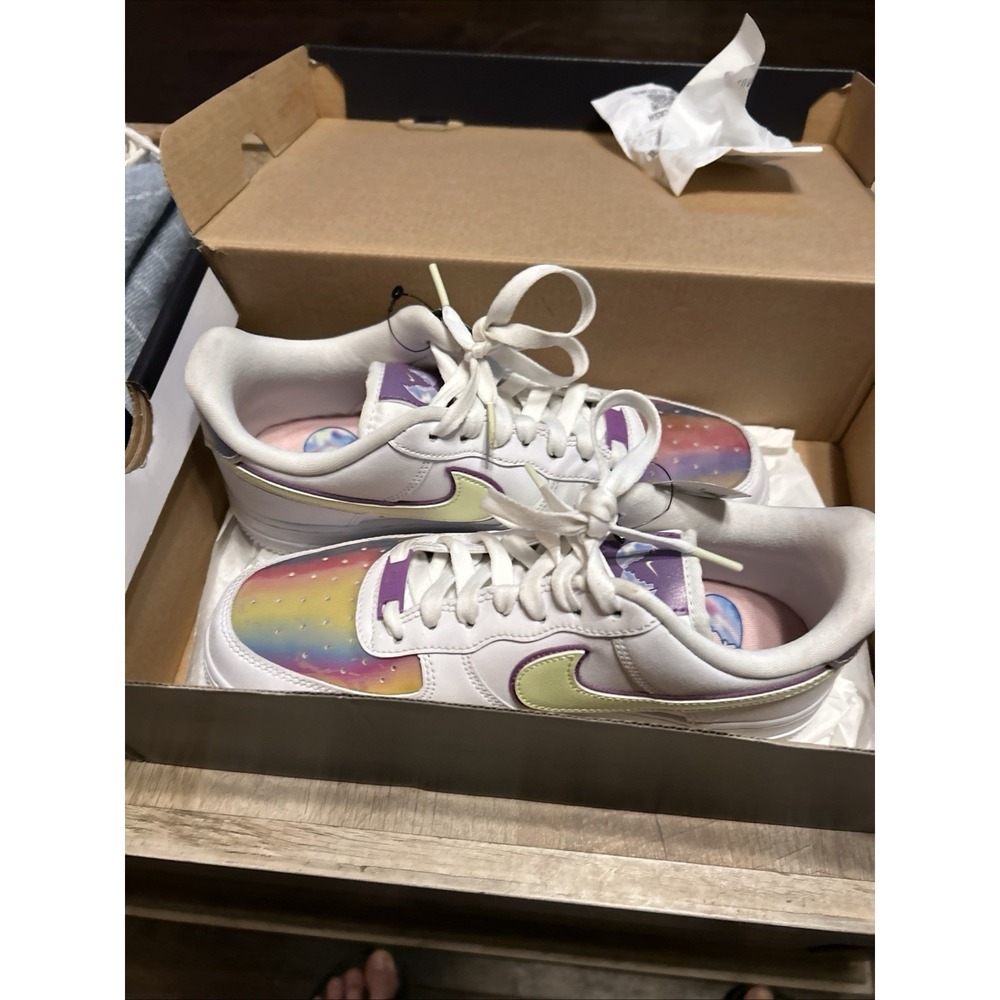 Nike Air Force 1 Low Easter 2020 Women's White Rainbow Iridescent CW0367-100 (7)